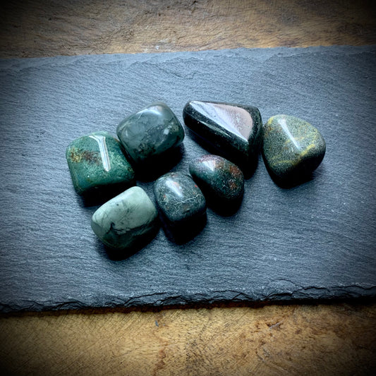 African Bloodstone Pocket Cubes and Stones