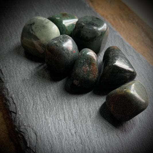 African Bloodstone Pocket Cubes and Stones